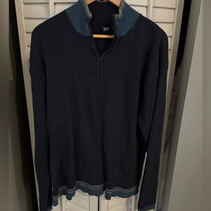 GAP Men's Dark Blue Quarter Zip Sweater